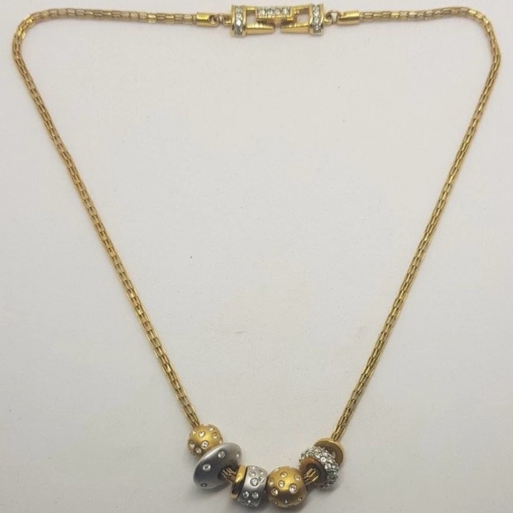 Swarovski Gold and Silver Beaded Necklace